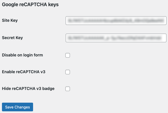 Add reCAPTCHA to WordPress forms